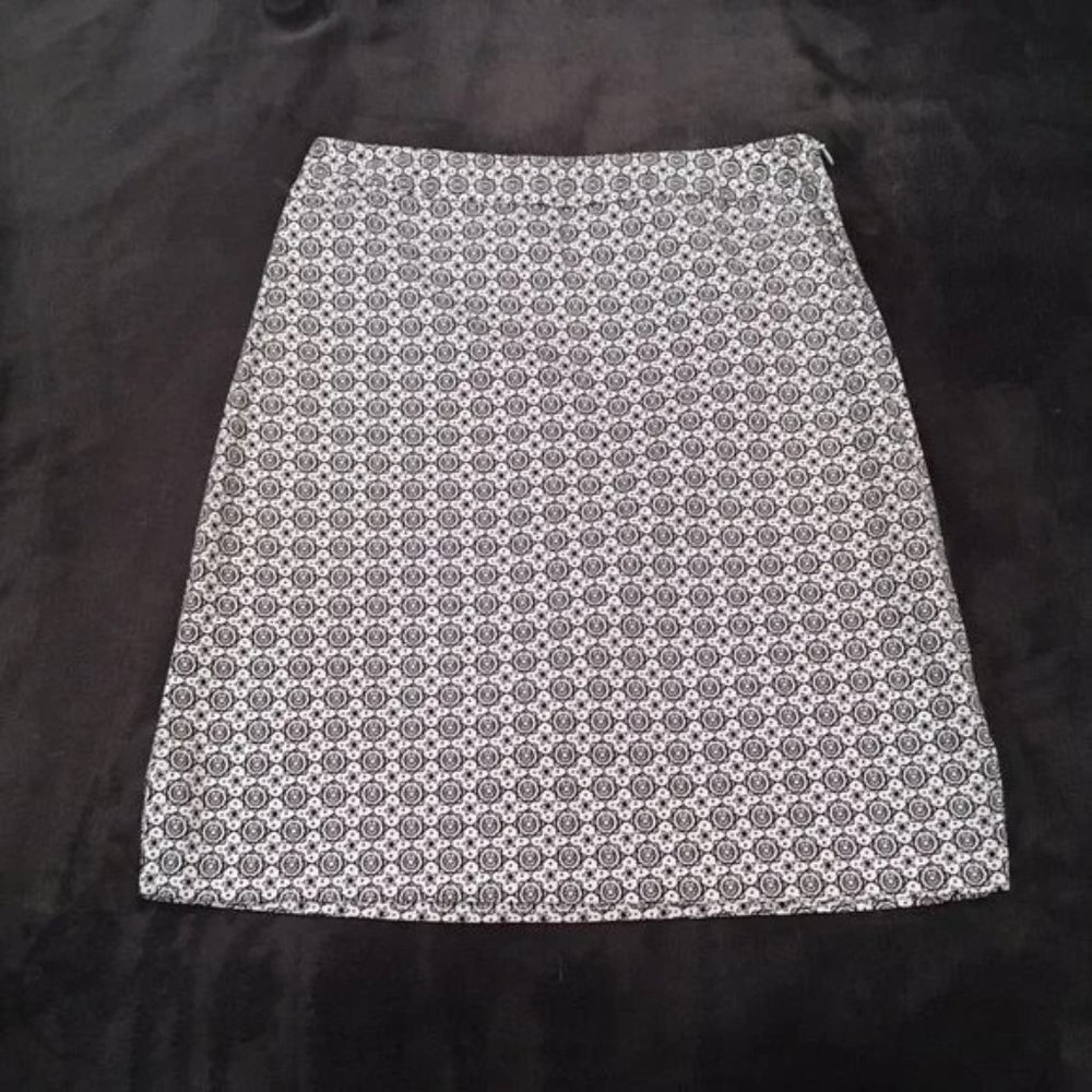 GAP Pencil Skirt - Black & White Pattern (Size: 2)